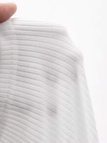 DAZY 女式 V 领纹理面料修身休闲背心，性感舒适，适合夏季穿着 - 白色 - 查看 7