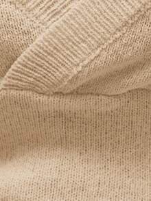 MUSERA V领裹身针织长袖上衣，优雅春假可爱性感90年代夏季粉嫩甜美机场度假冬季日常晚宴派对优雅 - 奶油色 - 查看 6