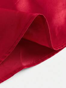 SHEIN 优雅腰部收腰 A 字形长款圣诞派对连衣裙，适合少女 - 彩色 - 查看 5