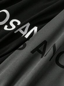 2pcs Lightweight Sports Los Angeles Comfortable Casual Fashionable Young Leisure T-Shirt & Tank Top Pajama Homewear Tops - Multicolor - View 7