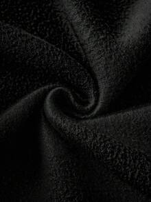 Manfinity Campus Court 男士字母印花前开襟纽扣休闲长袖保暖夹克，复古风，秋冬季保暖夹克 - 黑色 - 查看 6