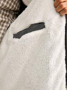 SWAVVY Men's Solid Color Zip-Up Casual Short Winter Jacket - Black - View 7