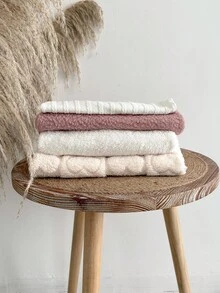 SHEIN 1 套女童甜美毛绒吊带连衣裙套装，粉色吊带裙+白色高领汗衫 2 件套，秋冬 - 粉色 - 查看 3