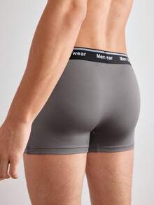 Chiloți sport casual minimalisti și confortabili pentru bărbați, gri, cu talie elastică, stil sport - Multicolor - Vizualizare 2