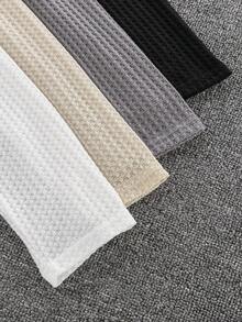 SHEIN Bộ 4 áo thun dài tay cổ tròn thoải mái, rộng rãi cho bé trai/trẻ em, 4 mẫu thiết kế khác nhau - Nhiều màu - Xem 5