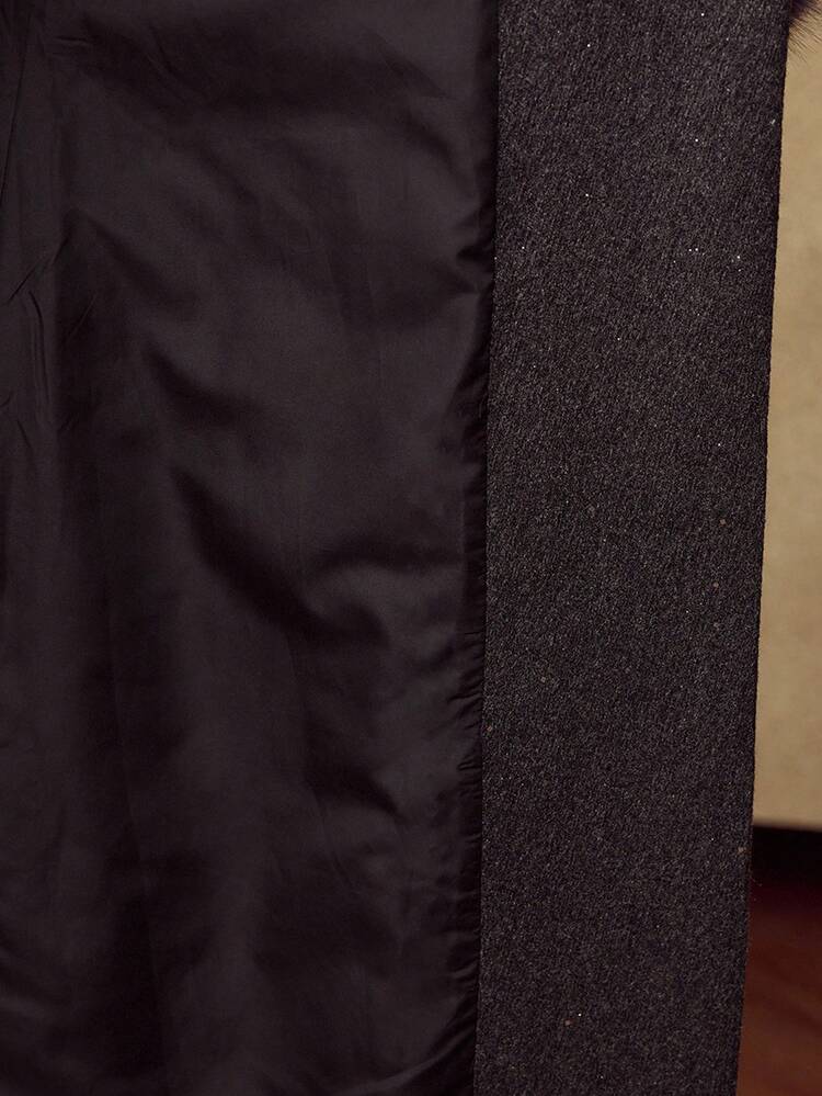 WOOL DOUBLE BREASTED BELTED OVERCOAT