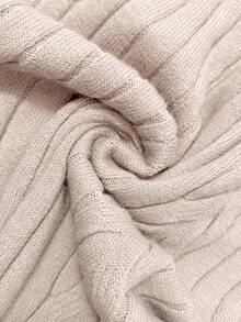 MaterniWear 孕妇休闲日常通勤简约纯色高领粗针织修身毛衣裙，秋冬