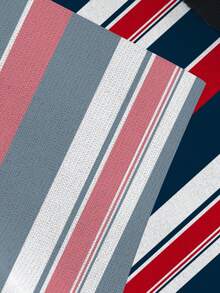 SHEIN EZwear Plus Size Women's Off-Shoulder Loose Casual Long Sleeve Lightweight Sweatshirt, Autumn/Winter Red White And Blue Outfit Women Fourth Of July Top Long Sleeve Summer Top Red White And Blue Top Striped Long Sleeve