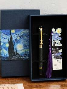 油画风格复古名画金属书签，手册阅读夹书扣吊坠，学生毕业礼物，办公文具学习用品，适合学生使用，便携式，是学校教师奖励和节日礼物的完美之选，也是送给爱好阅读者的最佳返校礼物 - 彩色 - 查看 13