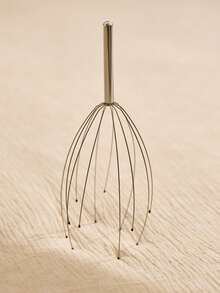 Cirelle 1pc Silver Octopus Head Massager, Steel Wire Soul Extract Scalp Massage Claw,Hair,Hair Tools,Hair Care,School,Back To School,Travel,Travel Essentials,Home Essentials,Spa,Massage Tool,Massage,Massager,Spa - Silver - View 1