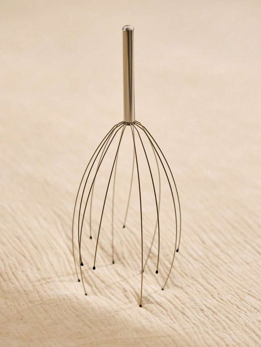 Cirelle 1pc Silver Octopus Head Massager, Steel Wire Soul Extract Scalp Massage Claw,Hair,Hair Tools,Hair Care,School,Back To School,Travel,Travel Essentials,Home Essentials,Spa,Massage Tool,Massage,Massager,Spa - Silver - View 1