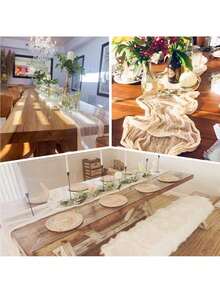 Cirelle 1 pieza Mantel de gasa estilo bohemio para bodas, baby shower/bridal shower, decoración de fiesta de vacaciones, corredor de mesa rústico de tela de vestir de queso de gasa