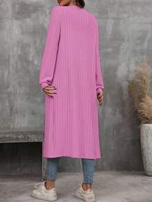 EMERY ROSE 女士休闲纯色浅紫色长袖轻薄外套，适合春、夏、秋、冬、派对、新年、感恩节、情人节、复活节等休闲场合穿着。 - 淡紫色 - 查看 2