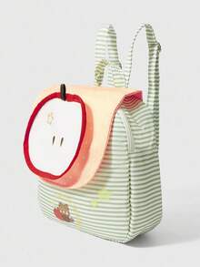 ROMWE Kawaii Balo sọc xanh lá cây mới, Balo sức chứa lớn hình quả táo đỏ phong cách nữ tính ngọt ngào, Balo học sinh hoạt hình dễ thương, Balo thường ngày mua sắm cho nữ, Balo nhỏ thời trang du lịch và nghỉ dưỡng, Quà tặng sinh nhật. - màu xanh lá - Xem 3