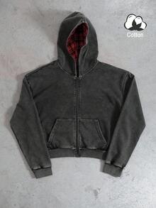 PAVTROS Men Casual Zip Pocket Hoodie Sweatshirt, Fall, Long Sleeve Top - Black - View 3