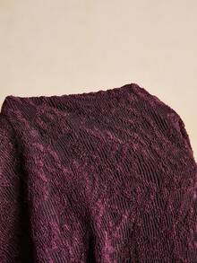 Poéselle Floral Lace Fluted-Sleeve Blouse – Asymmetric Lettuce-Hem Slim Fit Top,Women's Elegant Commuter Solid Color Lace Flare Sleeve T-Shirt,Lace Top Women, Burgundy Lace Blouse, Bell Sleeve Top, Lettuce Hem Shirt, Romantic Date Night Outfit, Fairycore Fashion, Quiet Luxury Top, Fall Evening Blouse, Going Out Top, Elegant Long Sleeve Shirt Purple Tops For Women Purple Lace Top Lace Long Sleeve Top