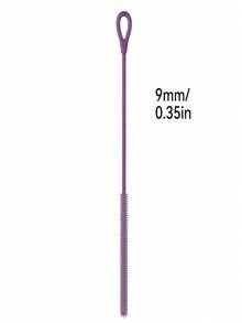 Silicone Straw Cleaner Brush, Reusable Straw Brush Extra Long For Cleaning Glass Metal Smoothie Straws And Straw Cups, Non-Slip Handle Soft And Bendable,