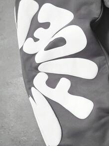 PAVTROS Men Letter Print Hoodie And Sweatpants Set Men Two Piece Set Men 2 Piece Set, Fall Clothes - Grey - View 4