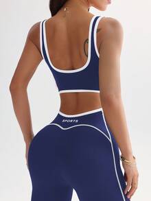 Dewbera Mono de pierna acampanada con estampado gráfico y línea de contraste en la espalda