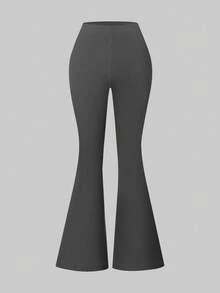 3pcs Girls Solid Color Casual Flared Leggings Set Fall Winter - Multicolor - View 4