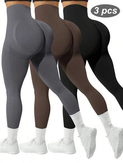 Yoga Basic Bezszwowe legginsy do jogi z wysokim stanem i wyszczuplającym brzuchem