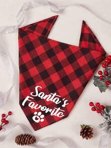 PETSIN Christmas Pet Bandana With Santa Claus And Reindeer Pattern, Merry Christmas Pattern Pet Kerchiefs,Adjustable Xmas Theme Pattern Printing Dog Triangle Bibs Scarfs,Suitable For Small To Medium Dogs And Cats, Machine Washable