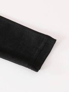 2pcs Girls' Autumn/Winter Solid Color Snug Fit Warm Romper, Soft Material For Comfortable Wear, Suitable For Home, Spring/Autumn/Winter Girls Ribbed Set Girl Long Sleeves Outfits 2piece Girls Sets Long Sleeve Sets Girls Girls Matching Outfit