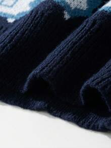 Manfinity EZcore Men's Casual Daily Animal Pattern Crew Neck Sweater, Autumn/Winter