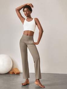 GLOWMODE 29 英寸 FeatherFit™ Ease Into It 超高腰紧身裤，带口袋 - 卡其色 - 查看 9