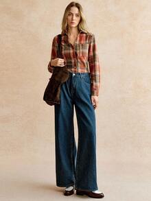 Écloséra Loose Fit Denim Jeans, Fashionable For Summer - Medium Wash - View 1