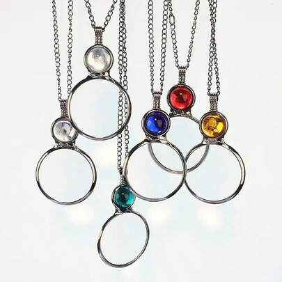 1 Piece Sweater Chain Jewelry Magnifying Glass Magnifying Glass Necklace, Retro Magnifying Glass Mother's Day Gift Magnifying Glass Birthday Gift Magnifying Glass
