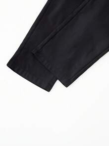 SHEIN 3 件套 Tween Boy 经典黑色高端优雅时尚宴会、婚礼、舞台表演、主持人四季绅士西装套装。修身西装外套 + 直筒裤 + 领结 3 件套