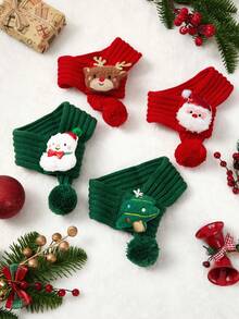 PETSIN 圣诞宠物围巾节日宠物服装配饰冬季保暖 - 彩色 - 查看 3