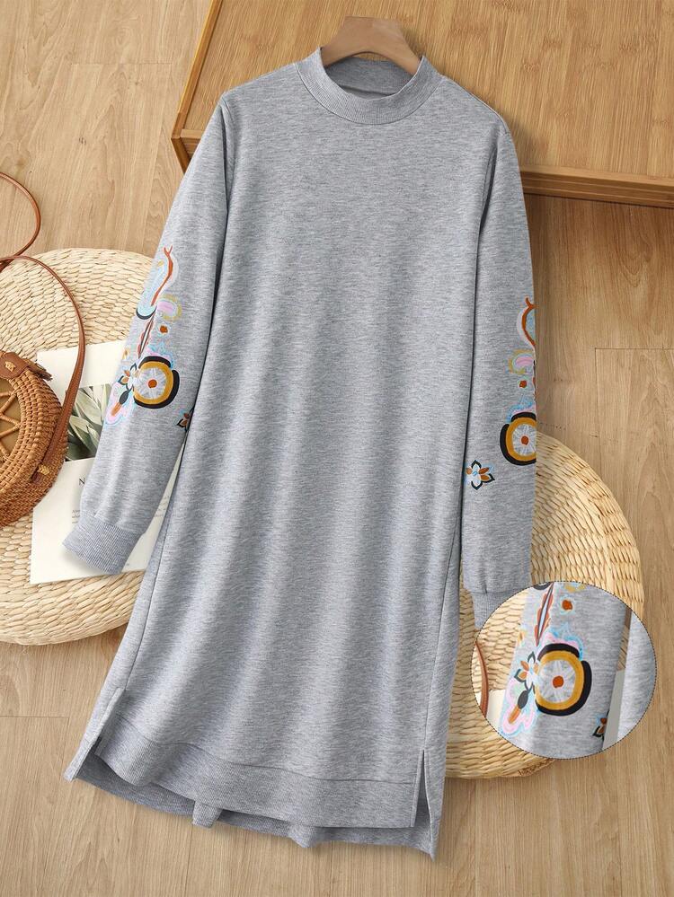 Women's Casual Floral Print Mini Dress For Vacation Casual Long Dresses  Fall Dresses For Women Winter Clothes For Women  Thanksgiving Outfit For Women