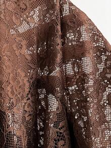 Flirla Retro Elegant Sexy Ruffled Layered Low-Cut Slim Fit Spaghetti Strap Asymmetrical Dress, Versatile For Early Autumn - Brown - View 7