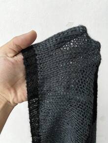 Whyspr Plus Size Fashionable Color Block Striped Distressed Off-Shoulder Sweater, Autumn