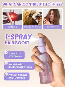 SHEGLAM HAIR On The Glow Silky Hair Perfume, Anti Frizz Detangler Mist, Conditioning Hair Detangling Spray, Tames Frizz & Flyaways, Nourishes With Hair, Protects Against Heat Damage, Never Greasy Or Heavy, Leaves Hair Smooth, Silky And Glossy For Curly, Dry & Damaged Hair Graduation Birthday Holiday Summer Fall Autumn Y2K Fancy Fashion Women Makeup Cosmetic Party Beach Travel Camping Outdoors School Campus Festivals Decor Gift Present Rose Girl Best Color Charm Vibe Pink Christmas New Year Thanksgiving Day Valentine's Day