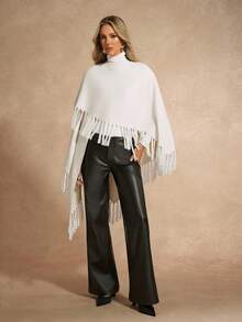 Chiquease Fashionable Fringe Women Jacket - White - View 7