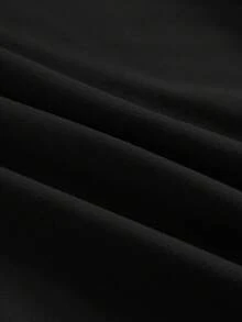 INAWLY Y2K 复古亚文化女式不对称设计图案长袖休闲 T 恤，适合户外穿着 - 黑色 - 查看 3