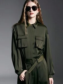 MYSTAURA Stylish Solid Color Jumpsuit For Women