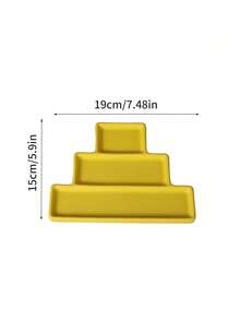 Joivida Tấm trưng bày gốm sứ Morandi sáng tạo, tấm trang sức gia đình, tấm trưng bày để bàn, hộp đựng vòng cổ và khay đựng trang sức. - Màu vàng - Xem 9