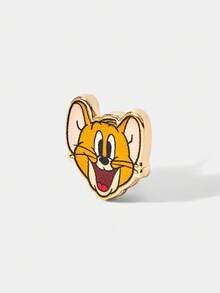 TOM & JERRY X SHEIN 1 Pair Fashionable Cartoon Mouse Design Cute Earrings - Gold - View 4