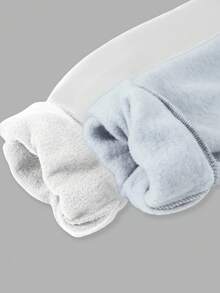 Sparklyn 2pcs/Set Teen Girls Casual Oblique Shoulder Comfortable Versatile Thermal Lined Long Sleeve Sweatshirt, Autumn/Winter - Multicolor - View 4