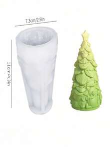 1 molde de vela perfumada con diseño de árbol de Navidad/muñeco de nieve apilado/Papá Noel, molde de vela tridimensional navideña DIY, molde de jabón hecho a mano, molde para hacer figuras decorativas artesanales