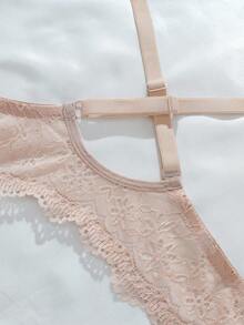 Snug Zone 3pcs Sexy & Elegant Solid Color Lace Front Closure Bras For Women - Multicolor - View 5
