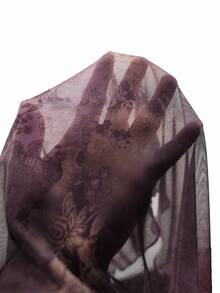 Amplova 大码女式花卉印花重叠 V 领喇叭袖时尚连衣裙 - 彩色 - 查看 8