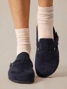 Solecia Men's Casual Versatile Solid Color Sandals - Navy Blue - View 9