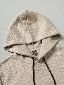 Manfinity Homme 男士秋季字母图案抽绳连帽衫和裤子休闲套装