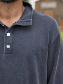 Manfinity Nomadique Men Solid Color Minimalist Casual Long Sleeve Pullover Sweatshirt, Fall