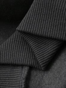 DAZY 2 件套儿童男童羊毛运动衫和裤子休闲运动套装，宽松字母印花，秋季 - 深灰色 - 查看 9